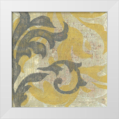 Decorative Twill II White Modern Wood Framed Art Print by Goldberger, Jennifer