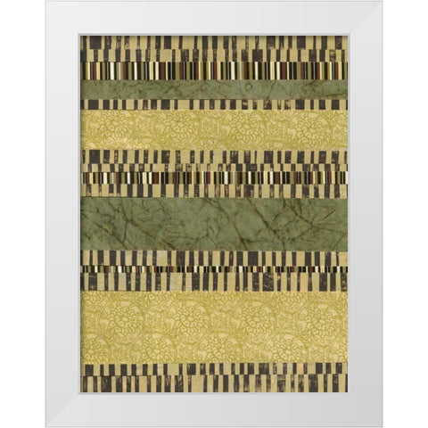 Linear Layers I White Modern Wood Framed Art Print by Goldberger, Jennifer