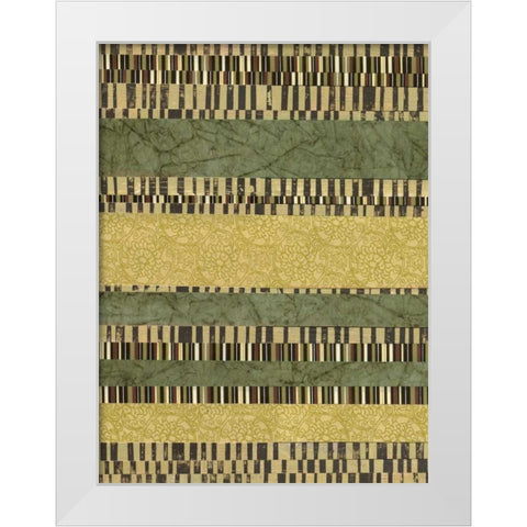 Linear Layers II White Modern Wood Framed Art Print by Goldberger, Jennifer