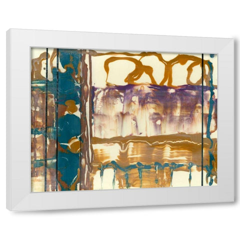 Fluid Connection I White Modern Wood Framed Art Print by Goldberger, Jennifer