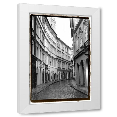 The Streets of Prague I White Modern Wood Framed Art Print by DeNardo, Laura