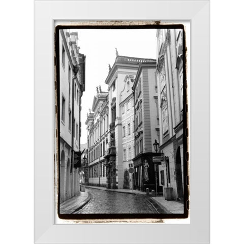 The Streets of Prague II White Modern Wood Framed Art Print by DeNardo, Laura