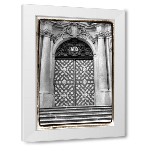 Prague Passageway V White Modern Wood Framed Art Print by DeNardo, Laura