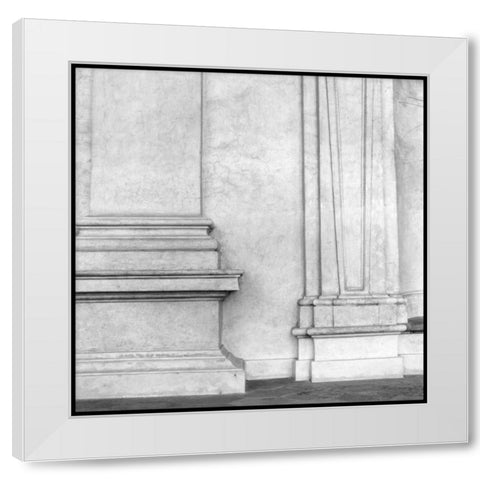 Enduring Composition IV White Modern Wood Framed Art Print by DeNardo, Laura