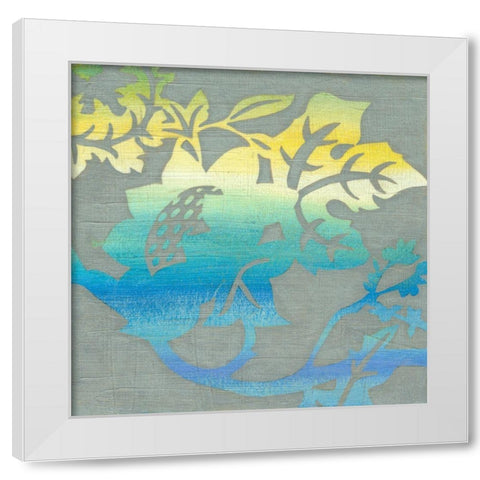 Ombre Garden III White Modern Wood Framed Art Print by Zarris, Chariklia