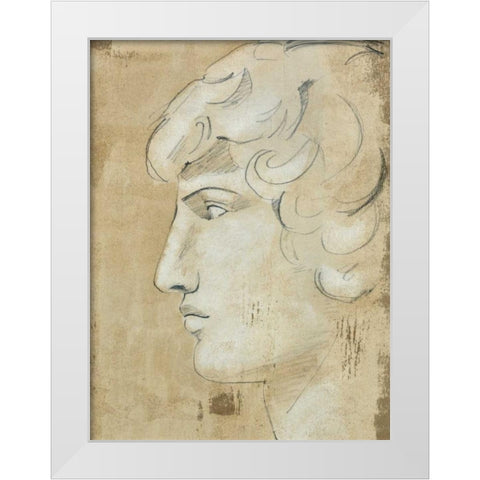 Roman Fresco II White Modern Wood Framed Art Print by Harper, Ethan