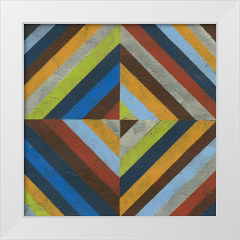 Converge II White Modern Wood Framed Art Print by Vess, June Erica