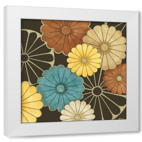 Floral Confetti II White Modern Wood Framed Art Print by Vess, June Erica