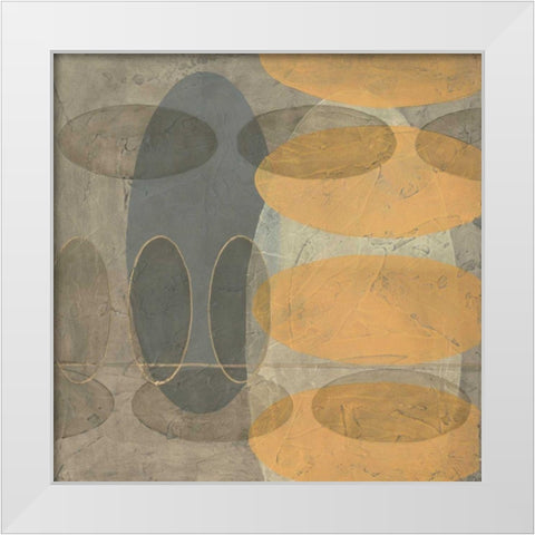 Custom Muted Echos II White Modern Wood Framed Art Print by Goldberger, Jennifer