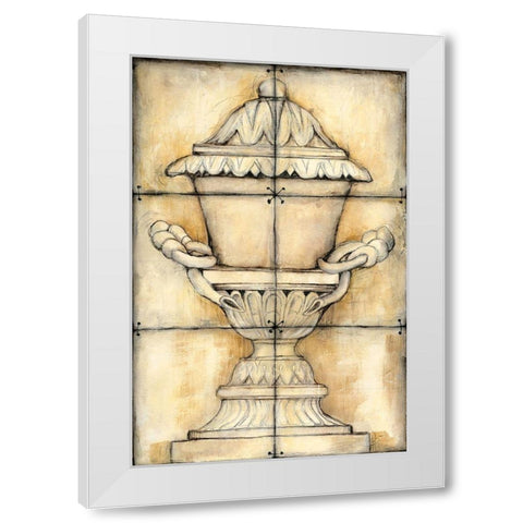 Ceramic Urn I White Modern Wood Framed Art Print by Goldberger, Jennifer