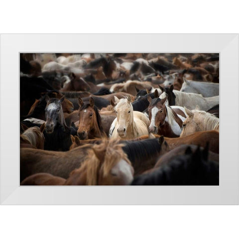 Meeting Place White Modern Wood Framed Art Print by PHBurchett