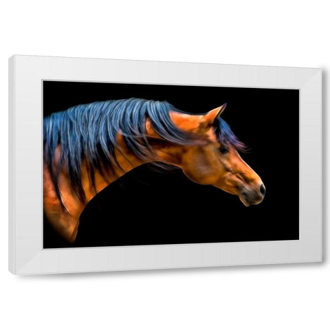 Wind Swept White Modern Wood Framed Art Print by PHBurchett