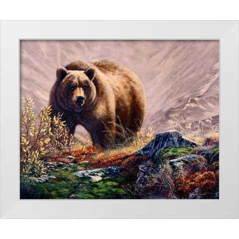 Beary Delight White Modern Wood Framed Art Print by Mock, Carolyn
