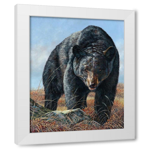 Surprise Meeting White Modern Wood Framed Art Print by Mock, Carolyn