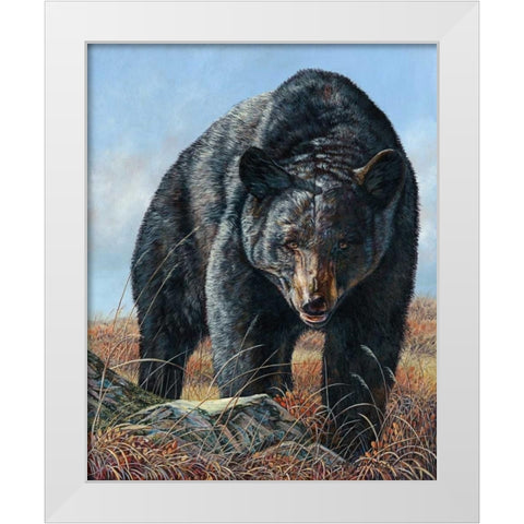 Surprise Meeting White Modern Wood Framed Art Print by Mock, Carolyn