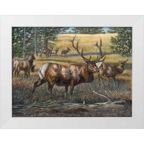 His Majesty White Modern Wood Framed Art Print by Mock, Carolyn