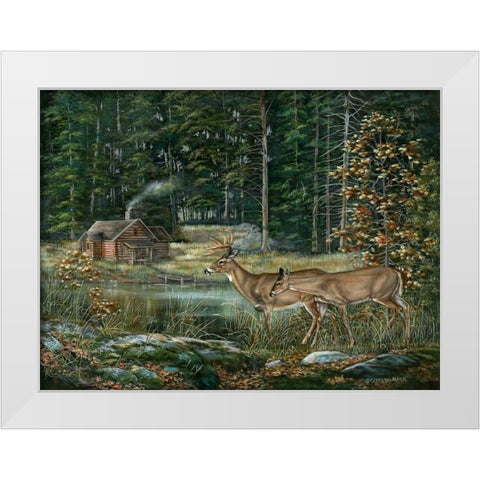Twilight Sighting White Modern Wood Framed Art Print by Mock, Carolyn