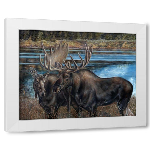 Hello Handsome White Modern Wood Framed Art Print by Mock, Carolyn