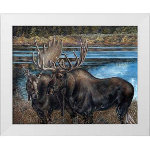 Hello Handsome White Modern Wood Framed Art Print by Mock, Carolyn