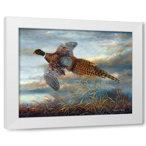 Taking Flight White Modern Wood Framed Art Print by Mock, Carolyn