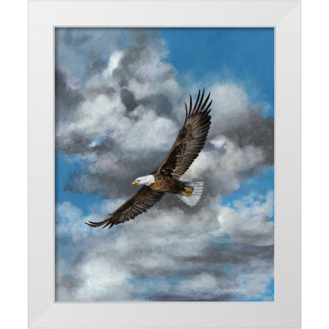 Soaring White Modern Wood Framed Art Print by Mock, Carolyn