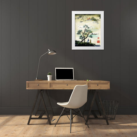 On A Day Like This White Modern Wood Framed Art Print by Rae, Nan