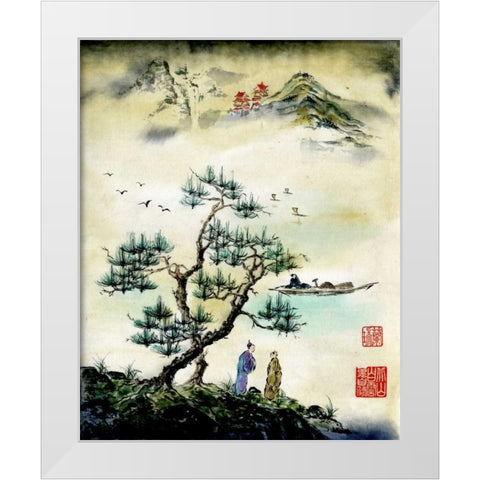 On A Day Like This White Modern Wood Framed Art Print by Rae, Nan