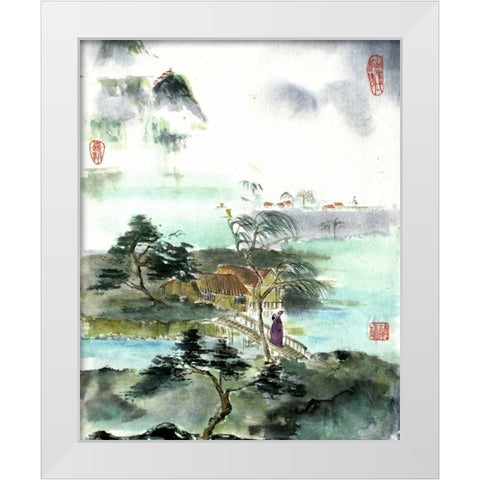 Visitor from Afar White Modern Wood Framed Art Print by Rae, Nan