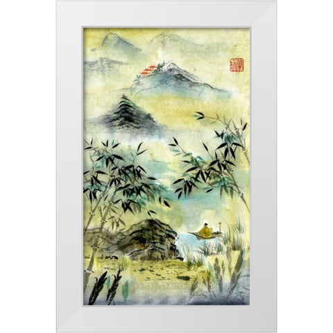 Having Visited Qui Baishi White Modern Wood Framed Art Print by Rae, Nan