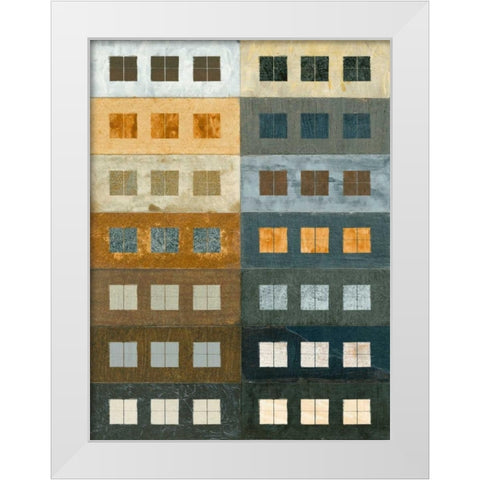 Urban Grid I White Modern Wood Framed Art Print by Archie, Kate