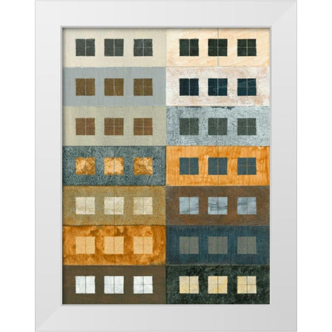 Urban Grid II White Modern Wood Framed Art Print by Archie, Kate