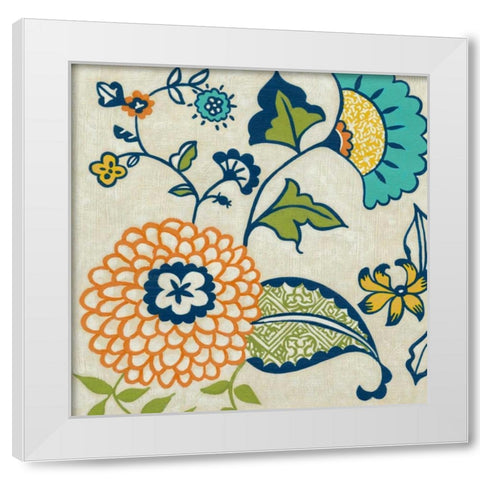 Joyous Garden I White Modern Wood Framed Art Print by Zarris, Chariklia