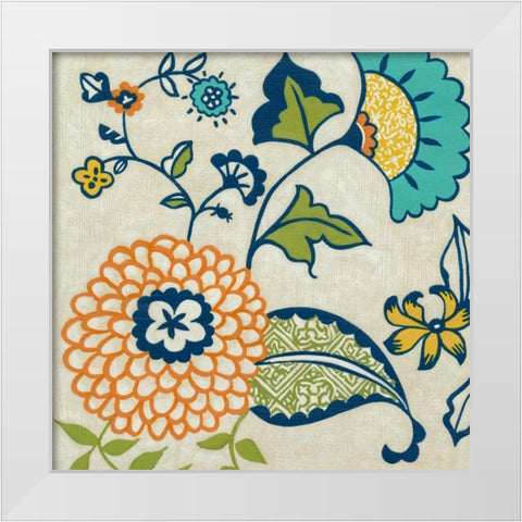 Joyous Garden I White Modern Wood Framed Art Print by Zarris, Chariklia