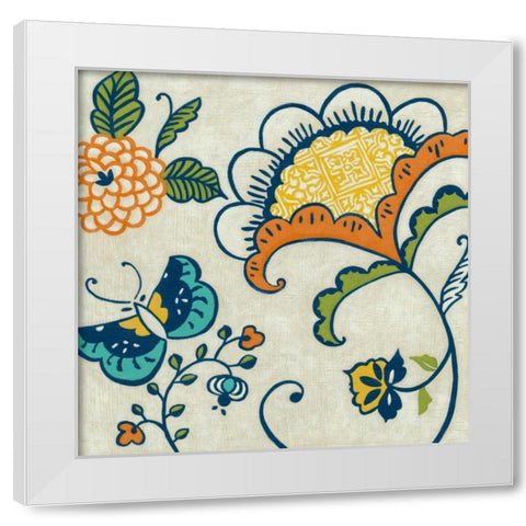 Joyous Garden II White Modern Wood Framed Art Print by Zarris, Chariklia