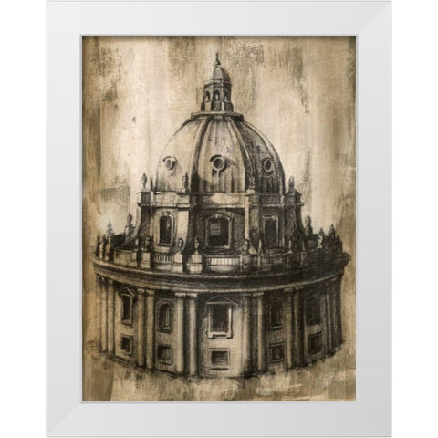 Ancient Ruins I White Modern Wood Framed Art Print by Harper, Ethan