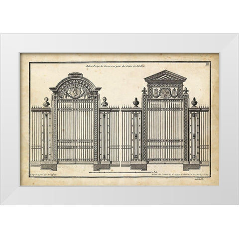 Neufforge Gate II White Modern Wood Framed Art Print by Neufforge
