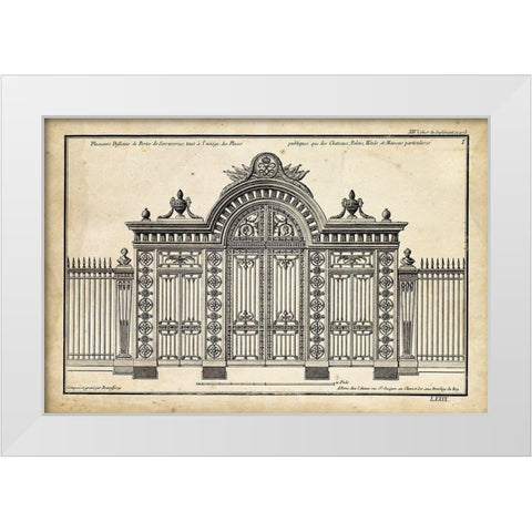 Neufforge Gate III White Modern Wood Framed Art Print by Neufforge