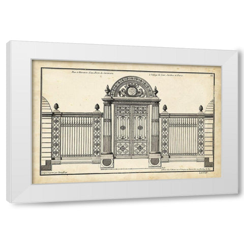 Neufforge Gate IV White Modern Wood Framed Art Print by Neufforge