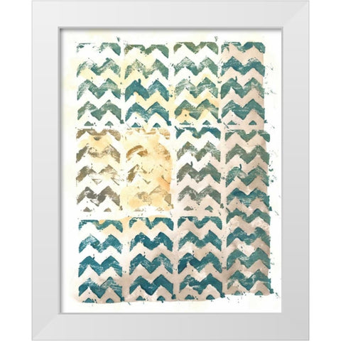 Cadence IV White Modern Wood Framed Art Print by Zarris, Chariklia