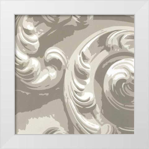 Decorative Relief II White Modern Wood Framed Art Print by Harper, Ethan