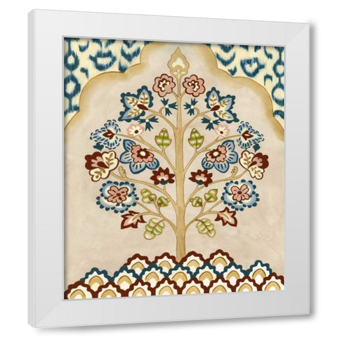 Tapestry Tree II White Modern Wood Framed Art Print by Zarris, Chariklia