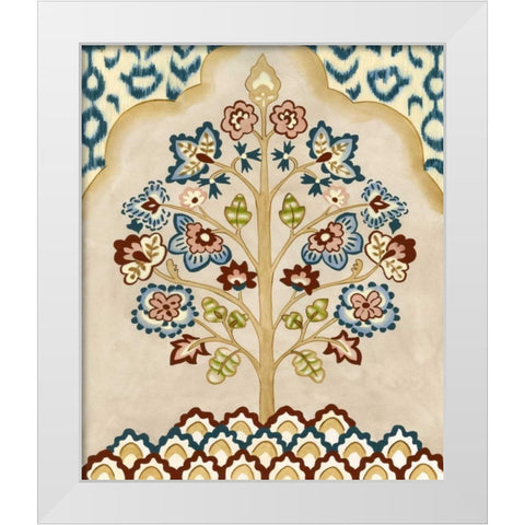 Tapestry Tree II White Modern Wood Framed Art Print by Zarris, Chariklia