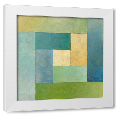 Quilted Abstract II White Modern Wood Framed Art Print by Meagher, Megan