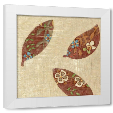 Linen Leaves IV White Modern Wood Framed Art Print by Zarris, Chariklia