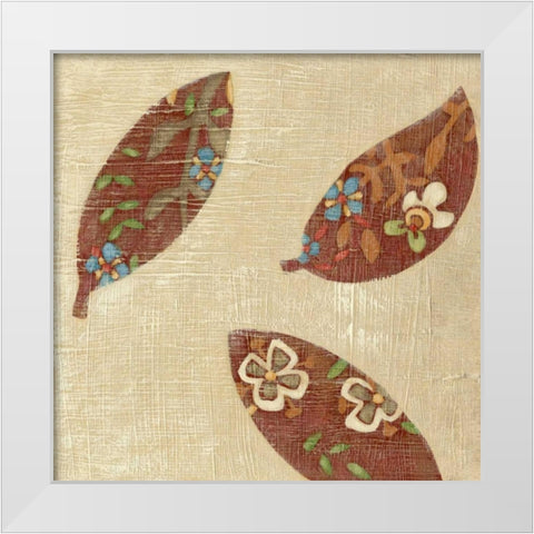 Linen Leaves IV White Modern Wood Framed Art Print by Zarris, Chariklia