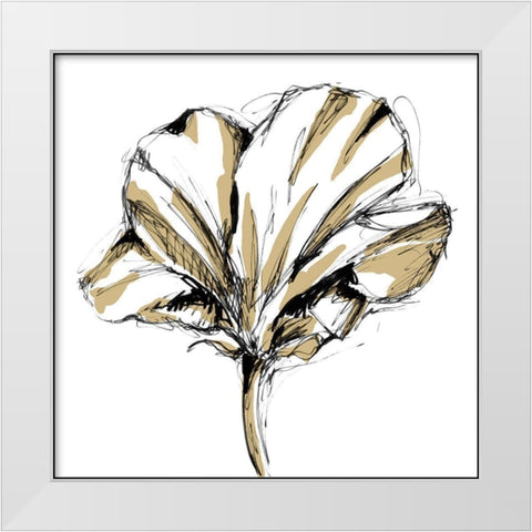 Tulip Sketch IV White Modern Wood Framed Art Print by Harper, Ethan