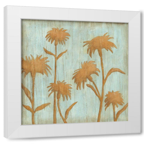 Golden Wildflowers II White Modern Wood Framed Art Print by Meagher, Megan
