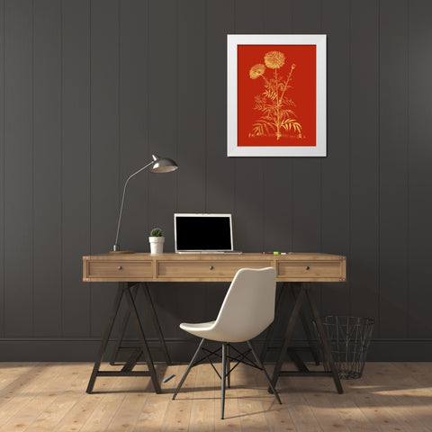 Paprika Bouquet I White Modern Wood Framed Art Print by Vision Studio