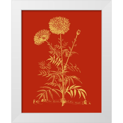 Paprika Bouquet I White Modern Wood Framed Art Print by Vision Studio