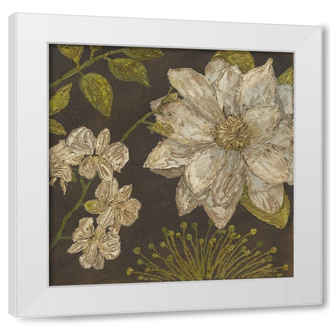 Earth and Floral I White Modern Wood Framed Art Print by Meagher, Megan